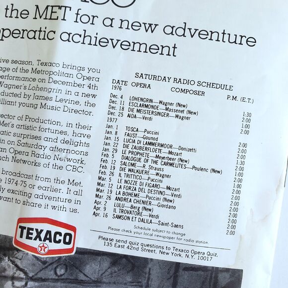 Vintage Opera News The Met In The Parks Program New York City Retro Estate 1976 - Picture 11 of 12
